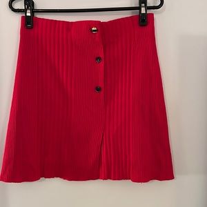 Italian Style Red Knit Skirt